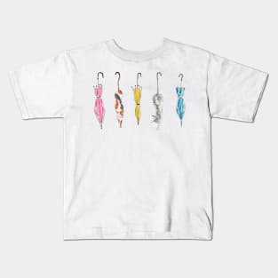 Umbrella Cats Kids T-Shirt